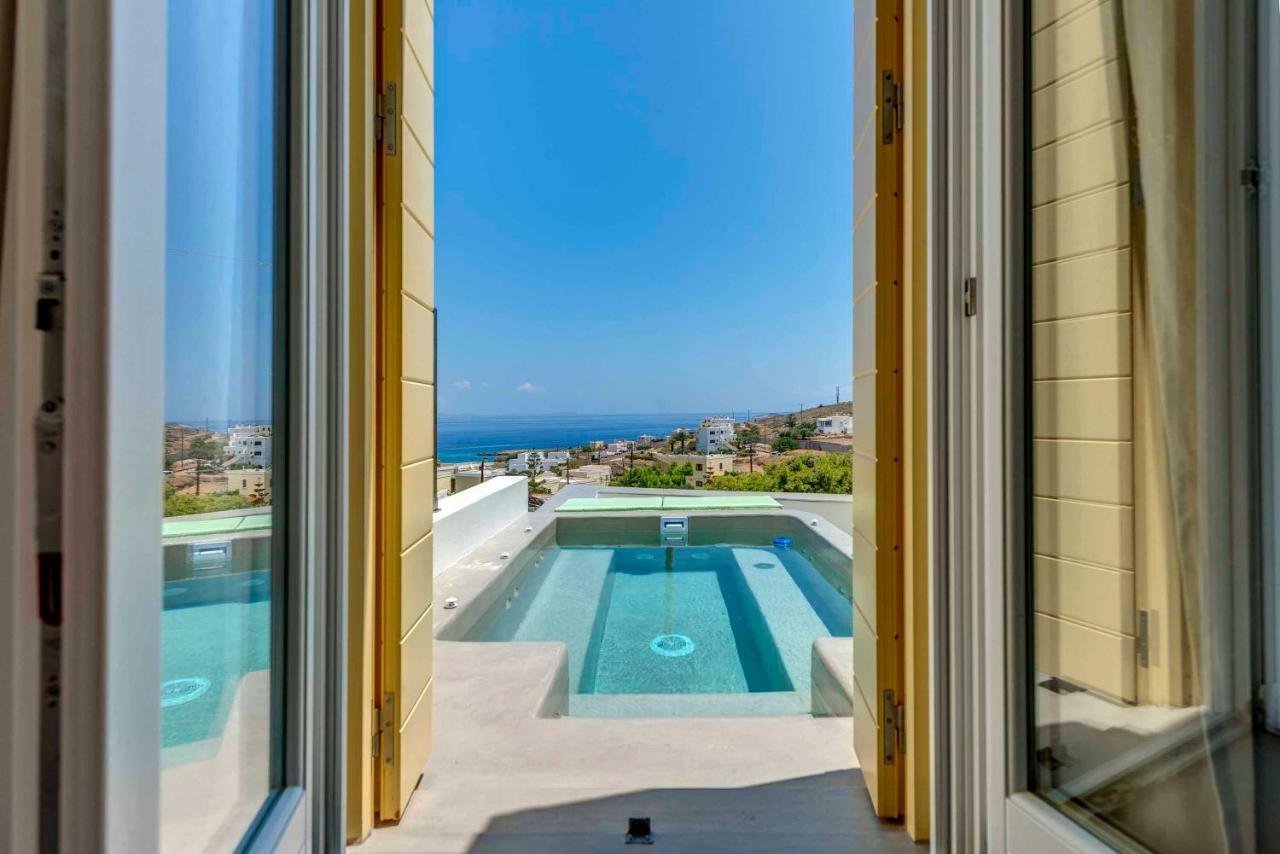 Villa Alba In Syros With Private Jacuzzi Azolimnos Zewnętrze zdjęcie